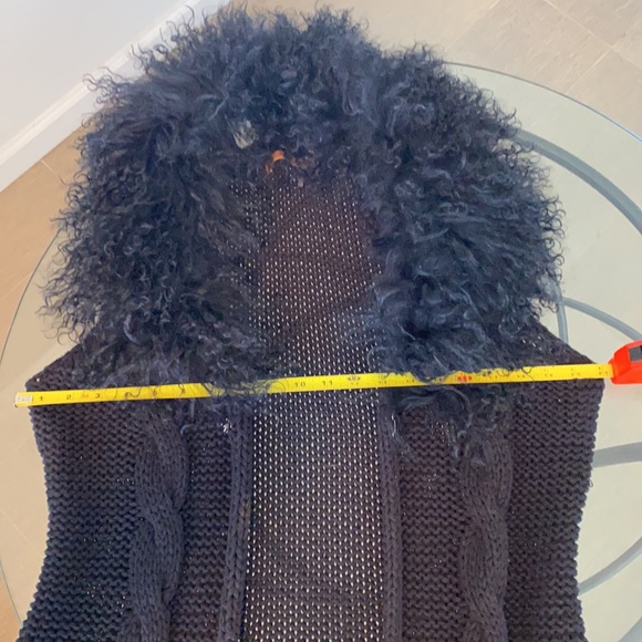 BELLDINI Chunky Knit Goat Fur Cardigan - Picture 15 of 15